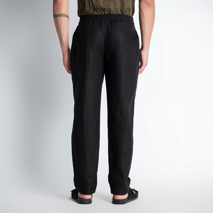 Solano – Premium Relaxed Linen Trousers – Noiré