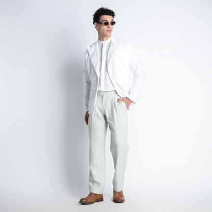 Regent – Tailored Gurkha Linen Trousers – Celesta