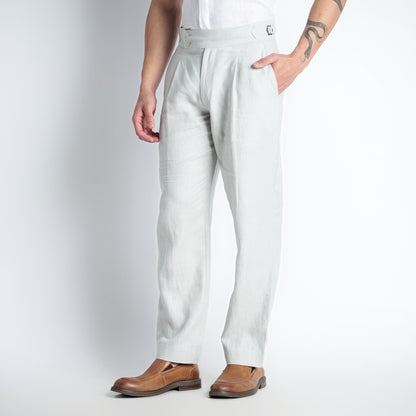 Regent – Tailored Gurkha Linen Trousers – Celesta