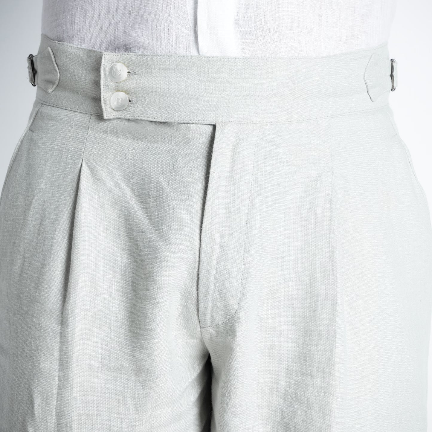 Regent – Tailored Gurkha Linen Trousers – Celesta