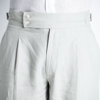 Regent – Tailored Gurkha Linen Trousers – Celesta