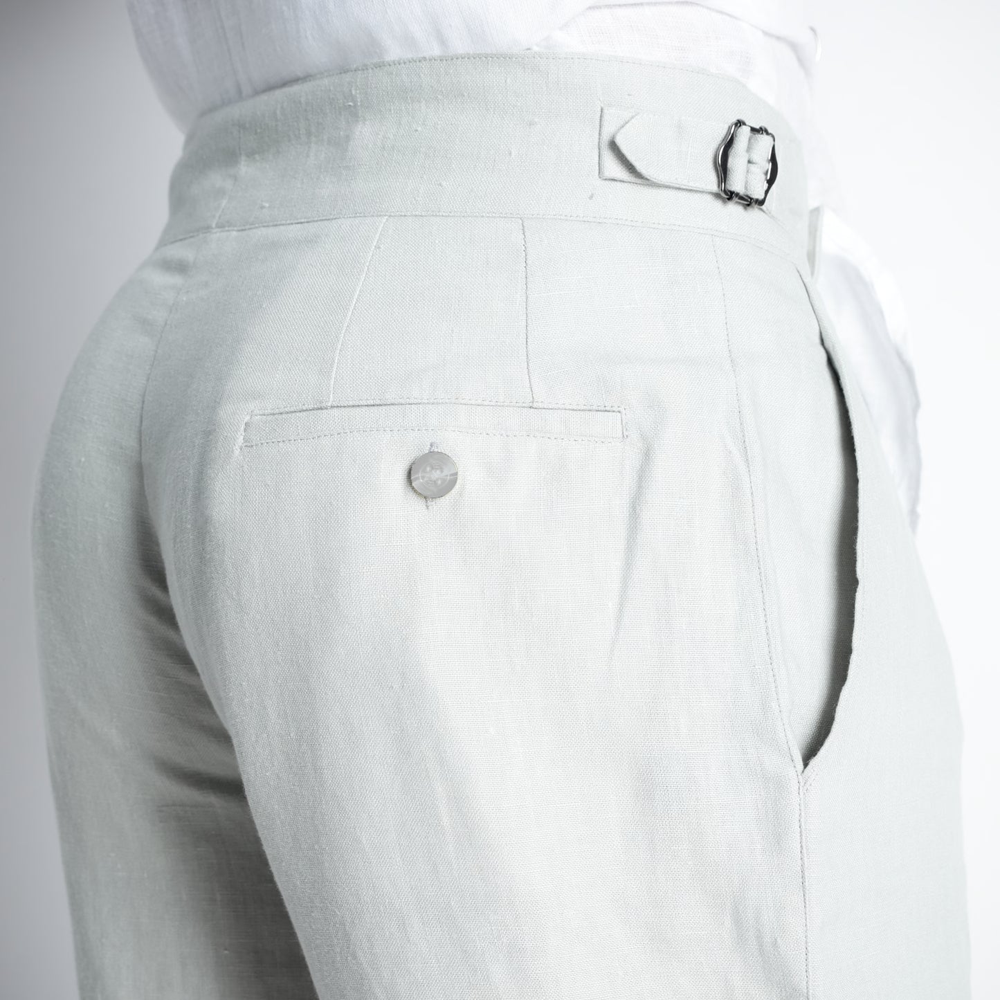 Regent – Tailored Gurkha Linen Trousers – Celesta