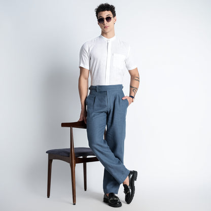 Regent – Tailored Gurkha Linen Trousers – Pacific