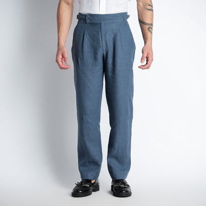 Regent – Tailored Gurkha Linen Trousers – Pacific