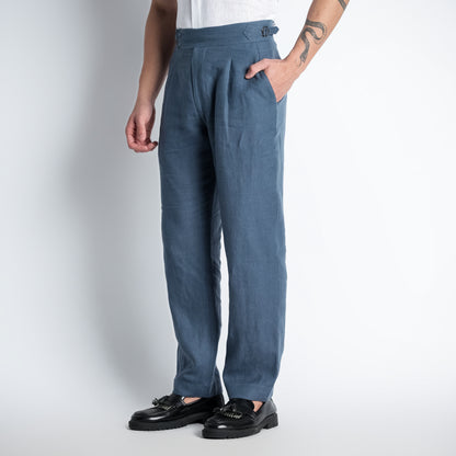 Regent – Tailored Gurkha Linen Trousers – Pacific