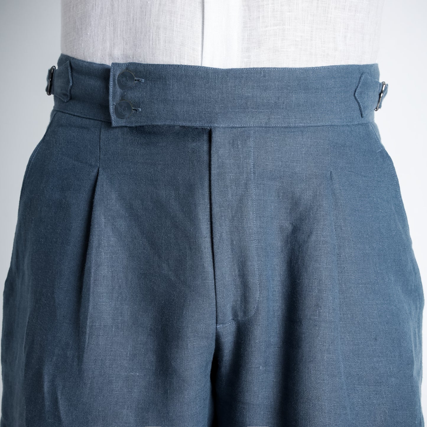 Regent – Tailored Gurkha Linen Trousers – Pacific