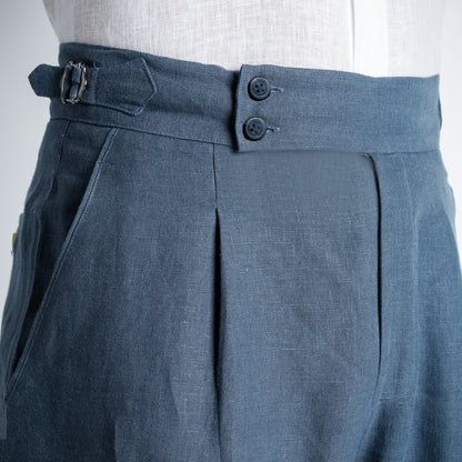 Regent – Tailored Gurkha Linen Trousers – Pacific