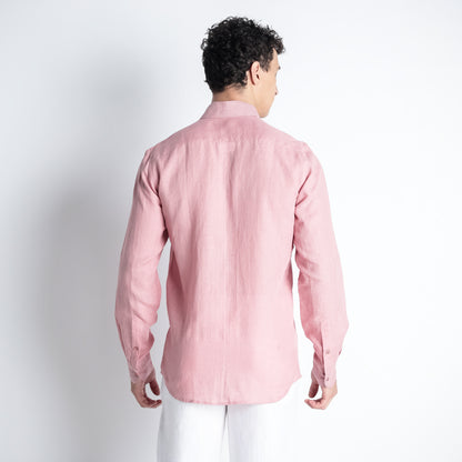 Countryman – Luxury Classic Button-Down 100% Pure Linen Shirt – Bud