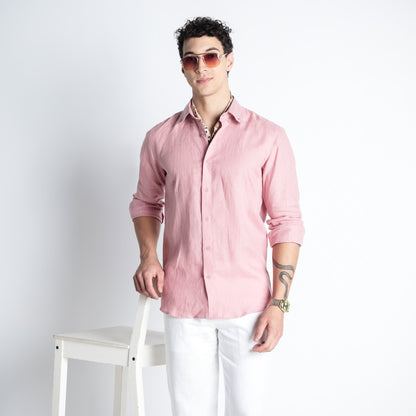 Countryman – Luxury Classic Button-Down 100% Pure Linen Shirt – Bud