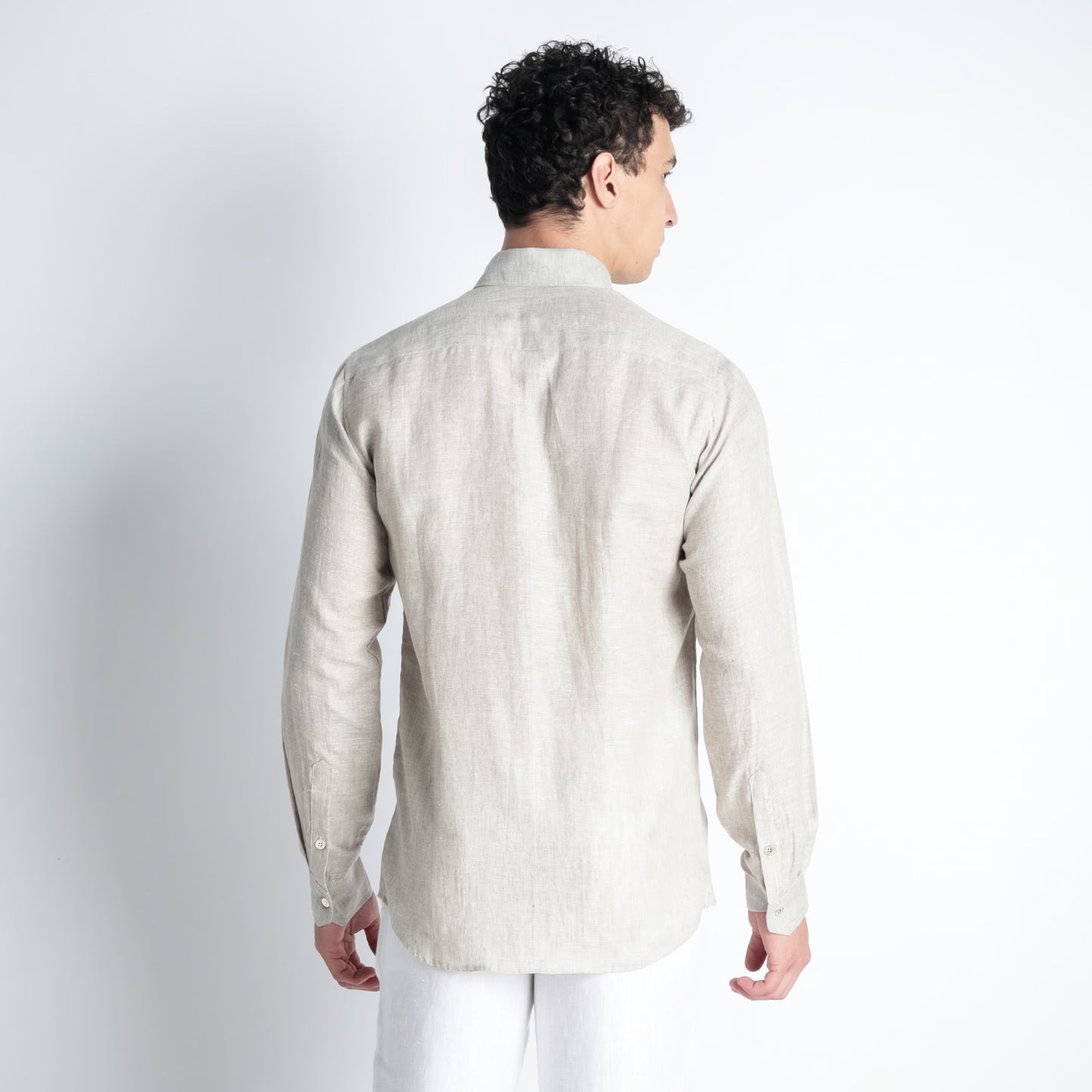 Texas – Classic American Double Pocket Linen Shirt – Sand