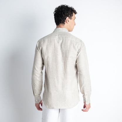 Texas – Classic American Double Pocket Linen Shirt – Sand