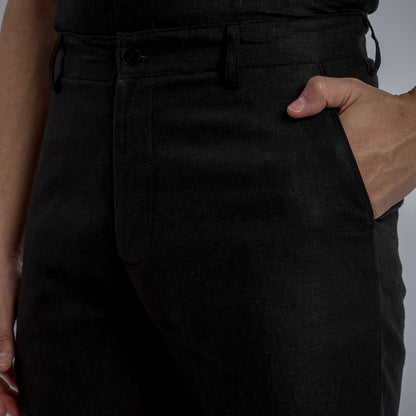 Beijing – Luxury Classic Straight Fit Pure Linen Trousers – Noiré
