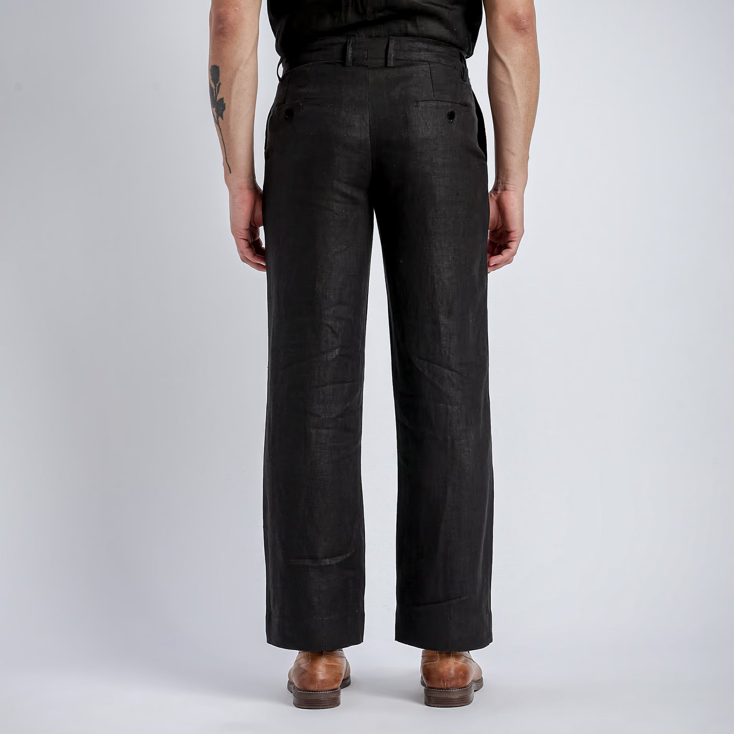 Beijing – Luxury Classic Straight Fit Pure Linen Trousers – Noiré