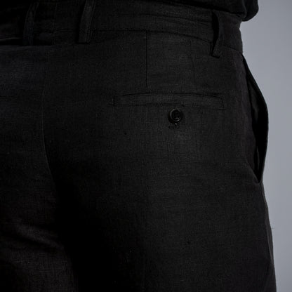 Beijing – Luxury Classic Straight Fit Pure Linen Trousers – Noiré