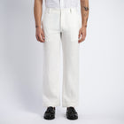 Beijing – Luxury Classic Straight Fit Pure Linen Trousers – Blanc