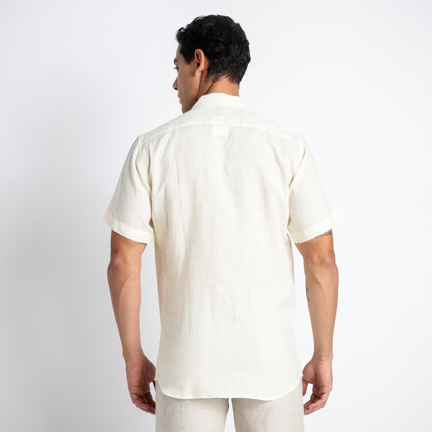 Riviera – Resort Collar Linen Shirt – Butter