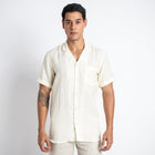 Riviera – Resort Collar Linen Shirt – Butter