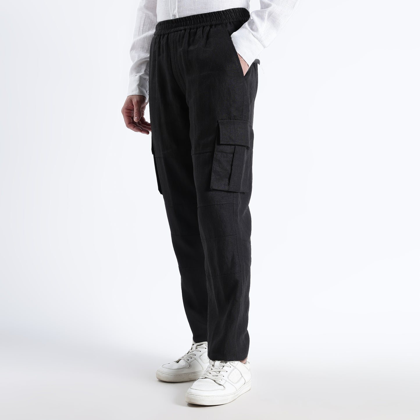 Utilita – Premium 25 Lea Linen Cargo Trousers – Noiré