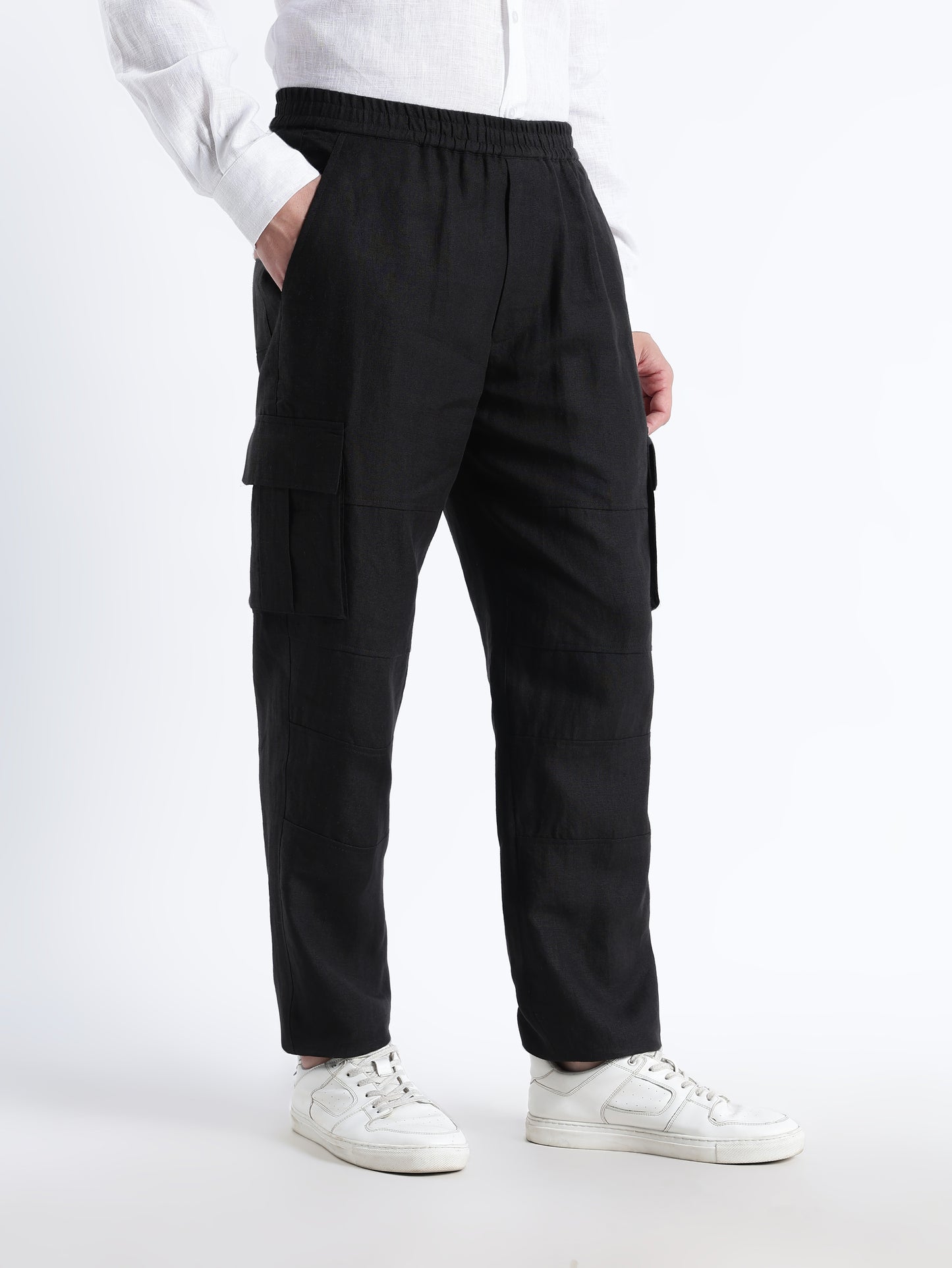 Utilita – Premium 25 Lea Linen Cargo Trousers – Noiré