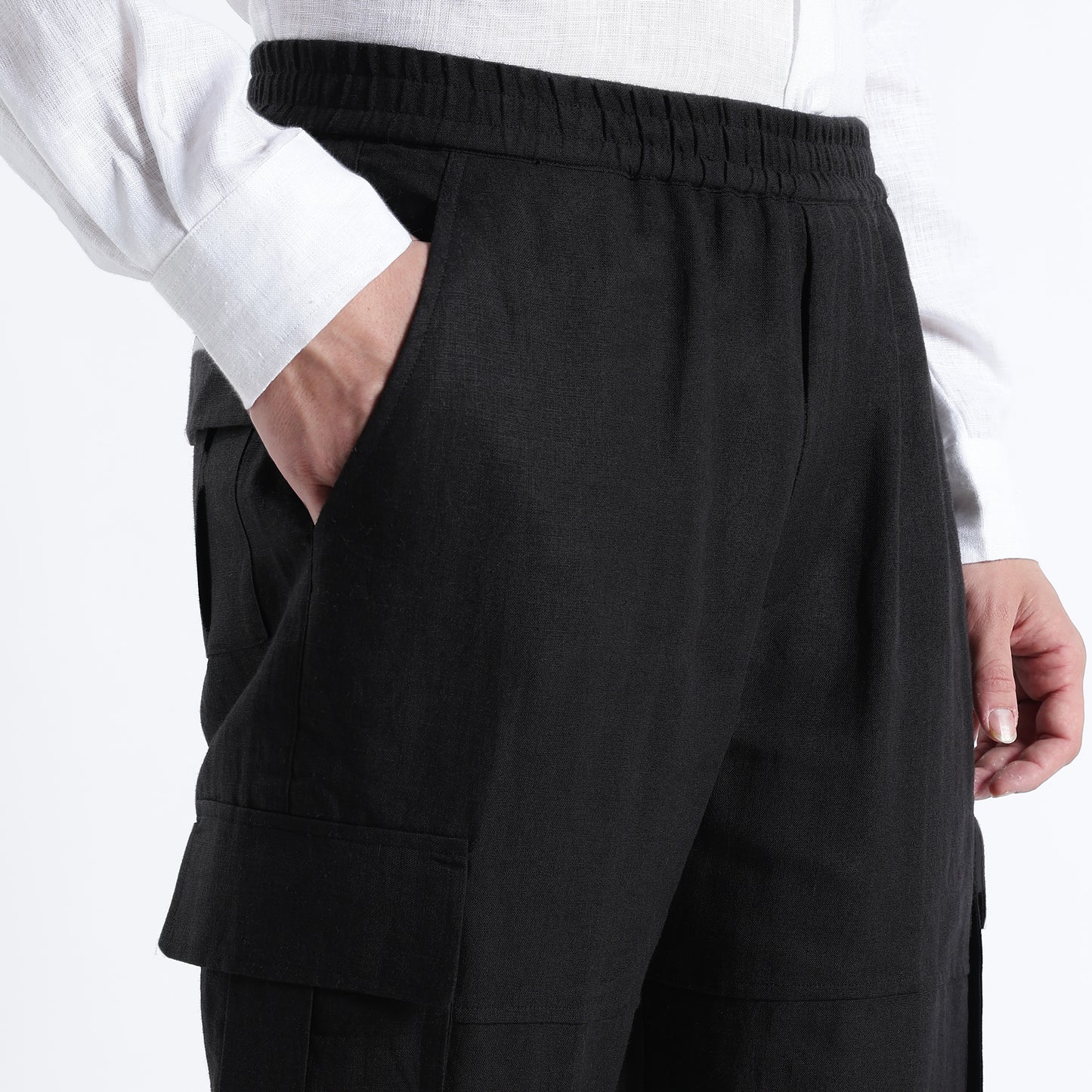 Utilita – Premium 25 Lea Linen Cargo Trousers – Noiré