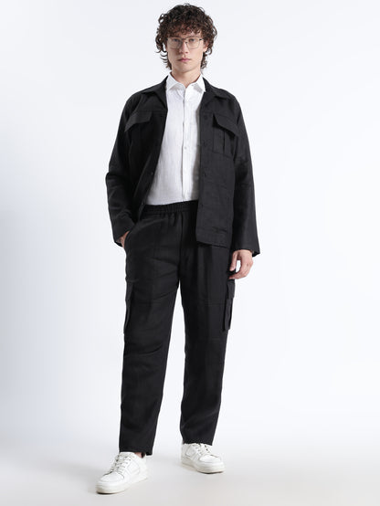 Utilita – Premium 25 Lea Linen Cargo Trousers – Noiré