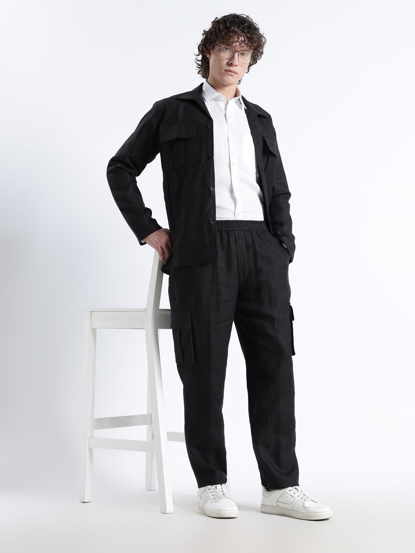 Utilita – Premium 25 Lea Linen Cargo Trousers – Noiré