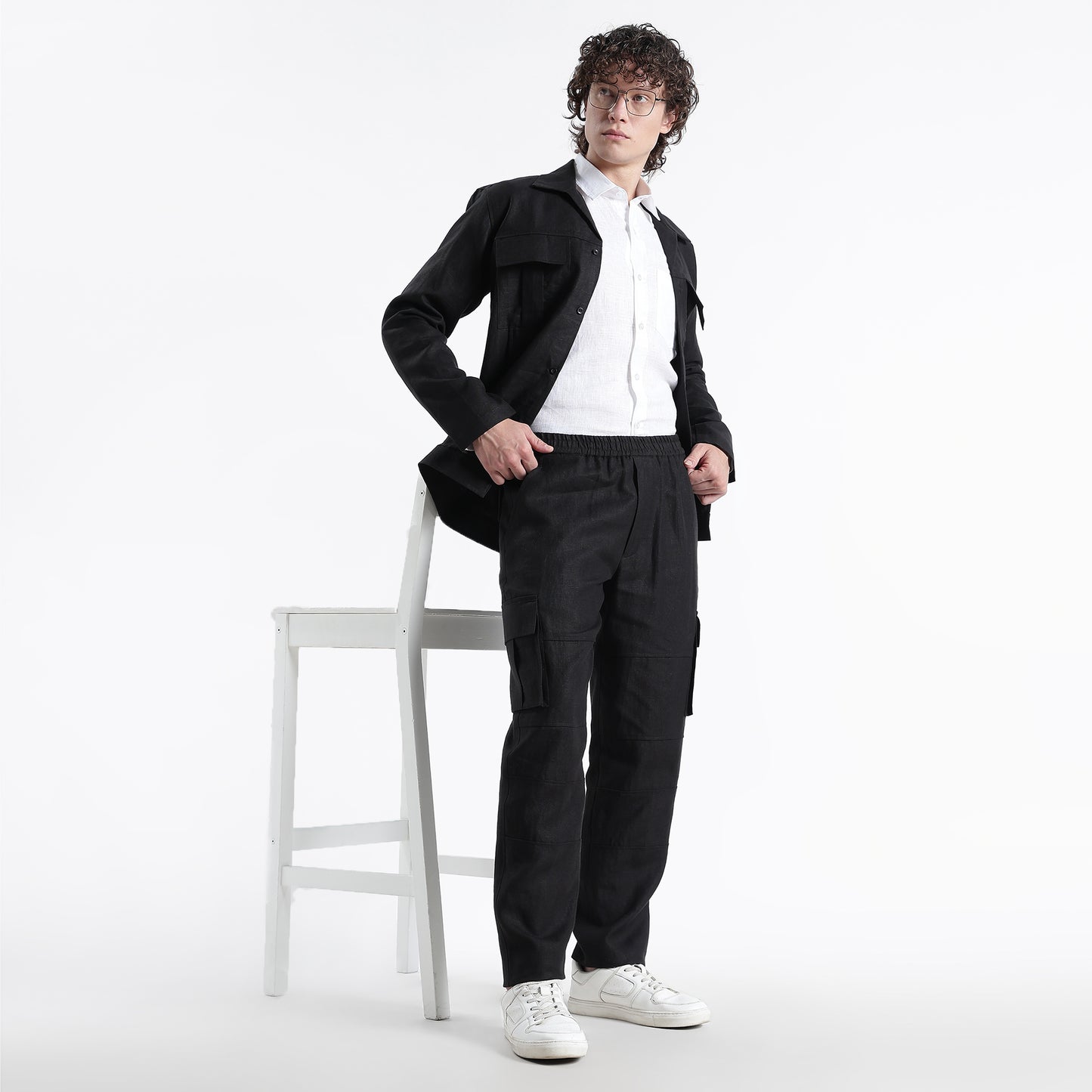 Utilita – Premium 25 Lea Linen Cargo Trousers – Noiré