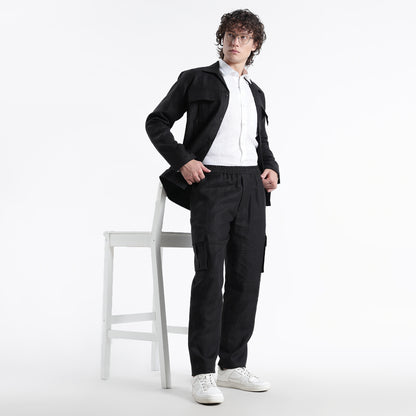 Utilita – Premium 25 Lea Linen Cargo Trousers – Noiré