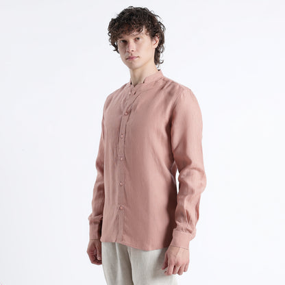 Ruvido – Premium Curved Yoke Linen Shirt – Clay