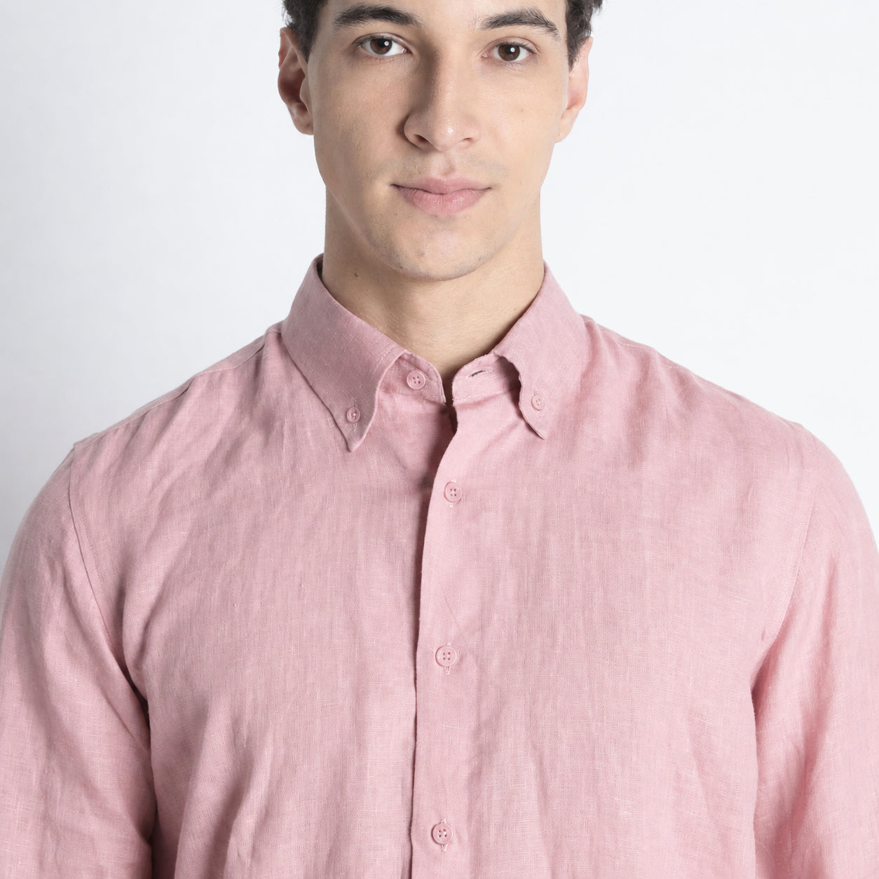Countryman – Luxury Classic Button-Down Pure Linen Shirt – Bud
