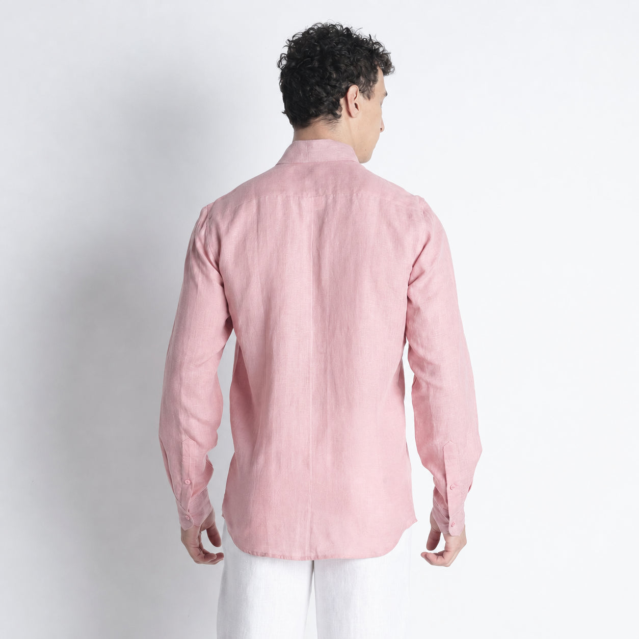 Countryman – Luxury Classic Button-Down Pure Linen Shirt – Bud