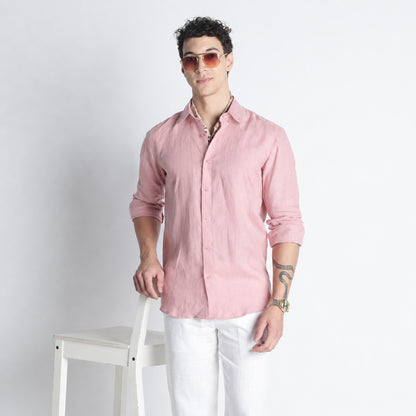Countryman – Luxury Classic Button-Down Pure Linen Shirt – Bud