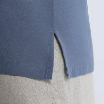 Shawshank – Premium Linen Polo Shirt – Steel Blue