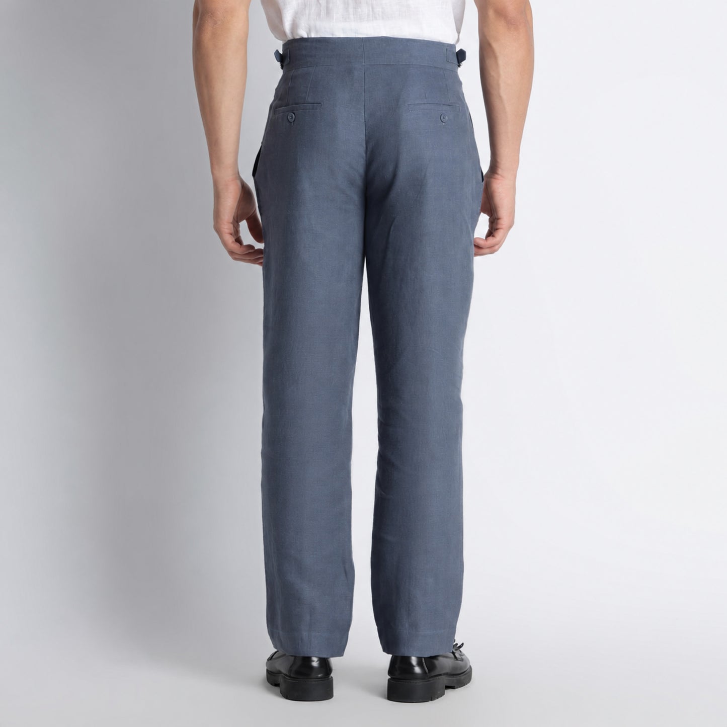 Regent – Tailored Gurkha Linen Trousers – Pacific