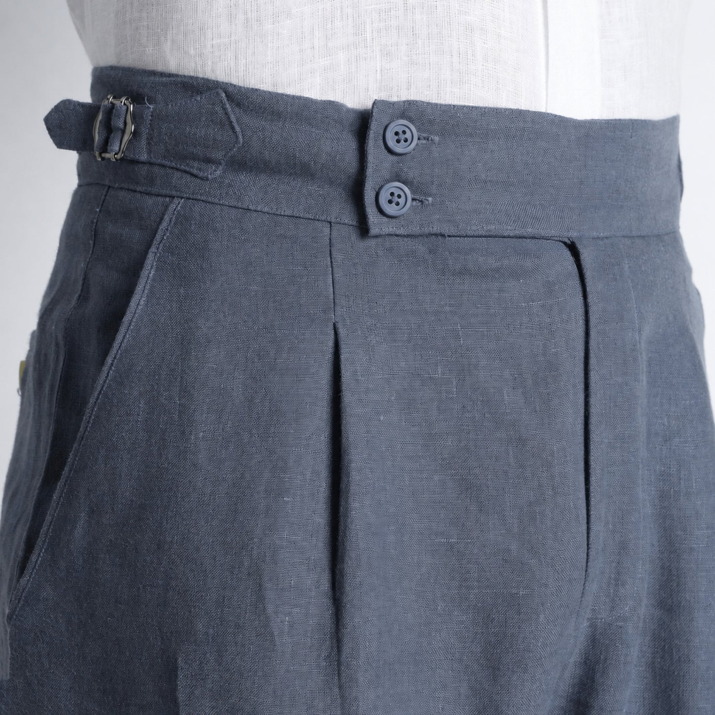 Regent – Tailored Gurkha Linen Trousers – Pacific