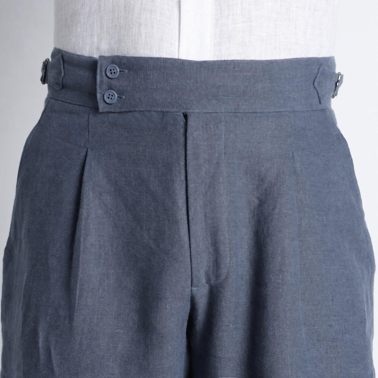 Regent – Tailored Gurkha Linen Trousers – Pacific