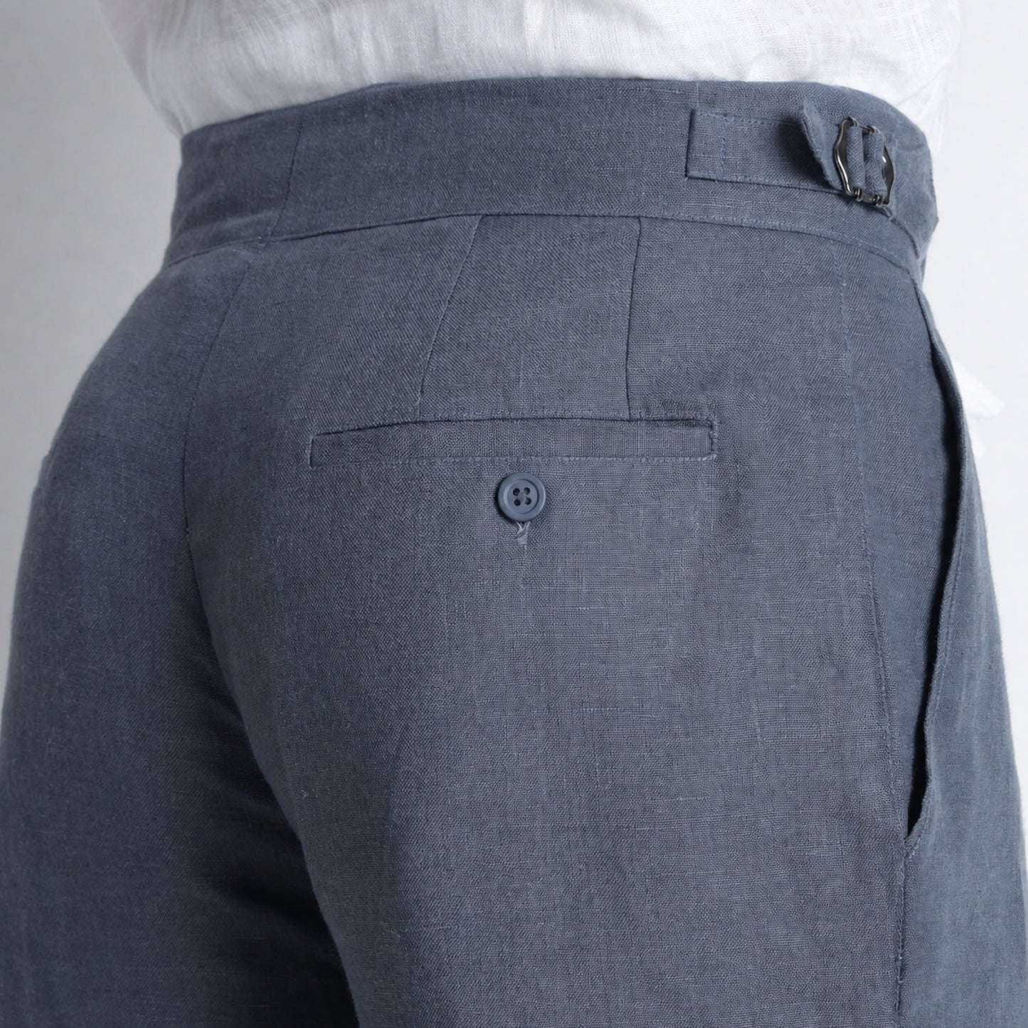 Regent – Tailored Gurkha Linen Trousers – Pacific