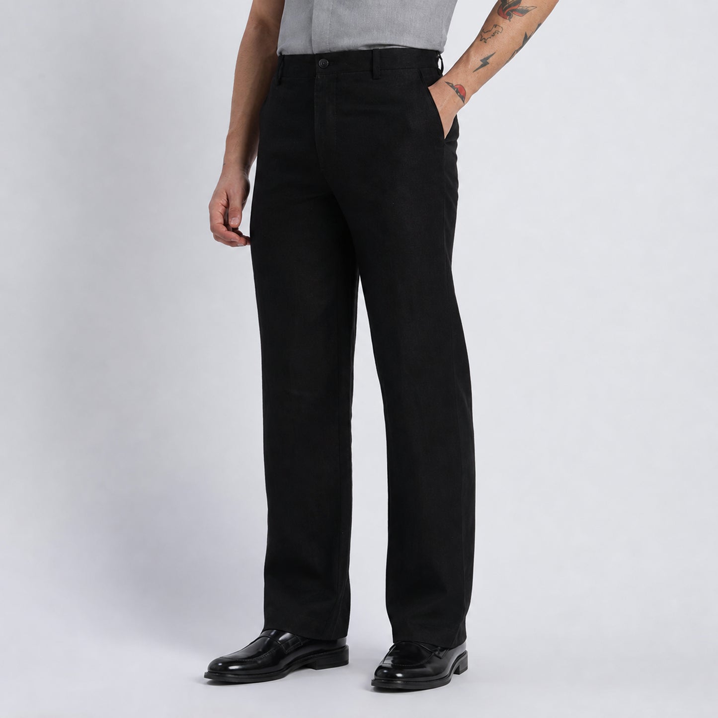 Beijing – Luxury Classic Straight Fit Pure Linen Trousers – Noiré