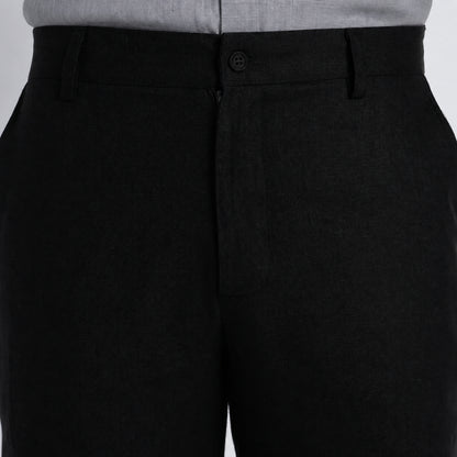 Beijing – Luxury Classic Straight Fit Pure Linen Trousers – Noiré