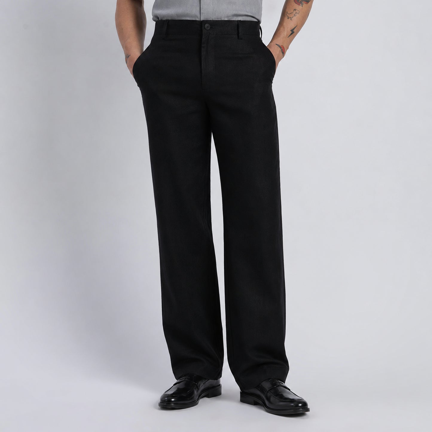 Beijing – Luxury Classic Straight Fit Pure Linen Trousers – Noiré