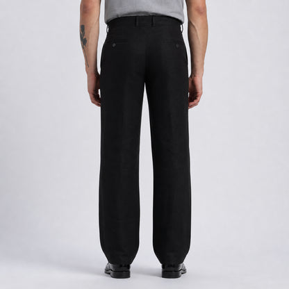 Beijing – Luxury Classic Straight Fit Pure Linen Trousers – Noiré
