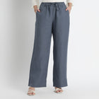 Sarah – Relaxed Drawstring Linen Lounge Pants – Pacific