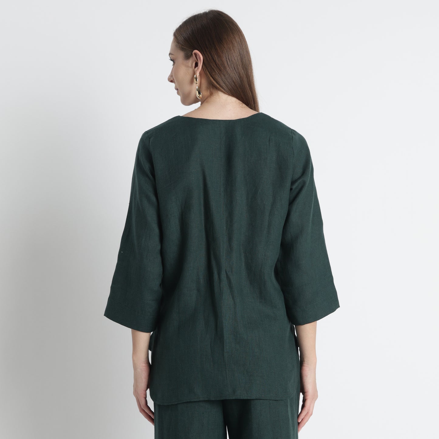Gadot – Premium Concealed Placket Linen Shirt – Heron