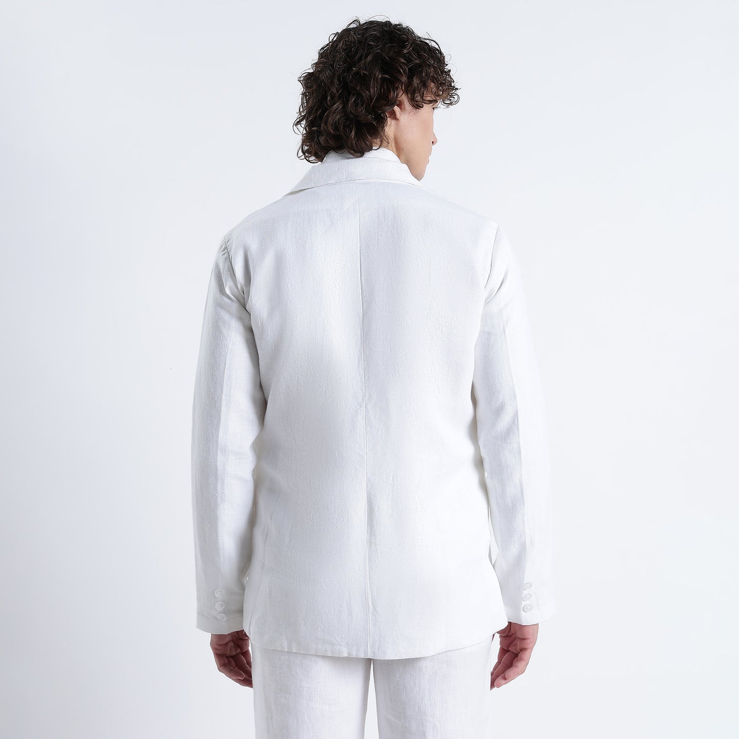 Senor – Luxury Tailored 25 Lea Pure Linen Blazer – Blanc