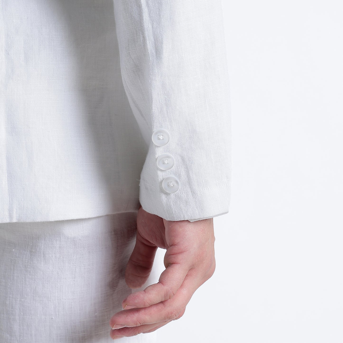 Senor – Luxury Tailored 25 Lea Pure Linen Blazer – Blanc