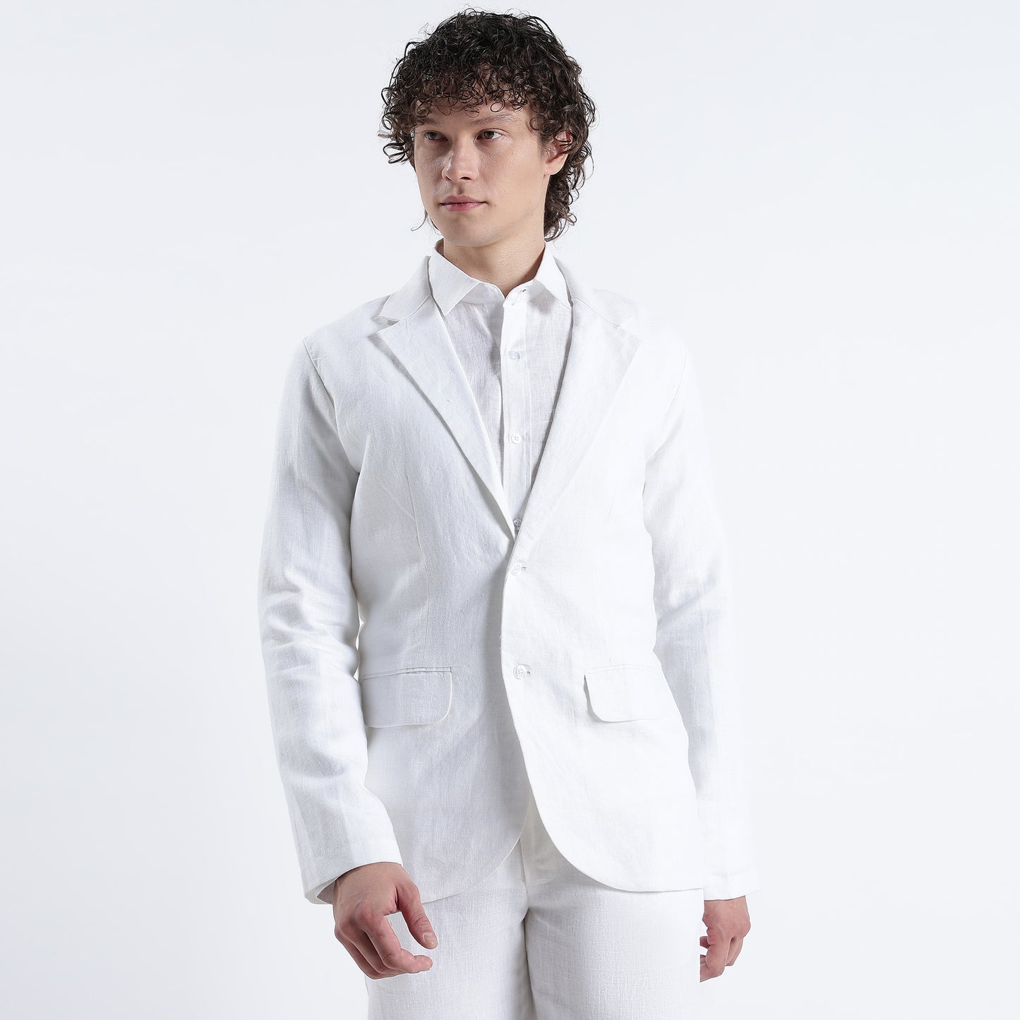 Senor – Luxury Tailored 25 Lea Pure Linen Blazer – Blanc