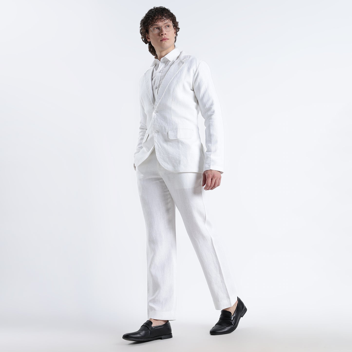 Senor – Luxury Tailored 25 Lea Pure Linen Blazer – Blanc