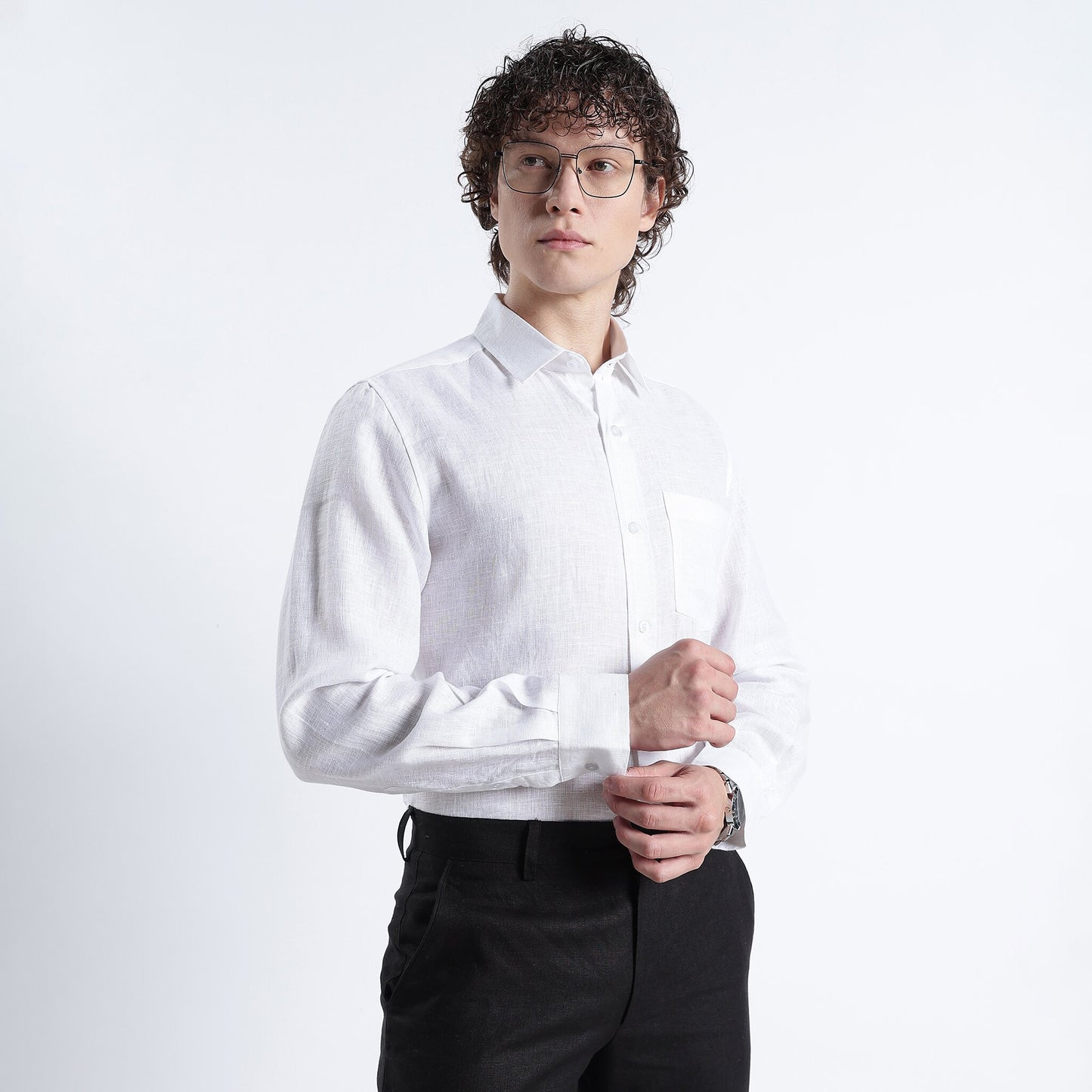 Bianco – Premium 40 Lea Linen Shirt – Blanc
