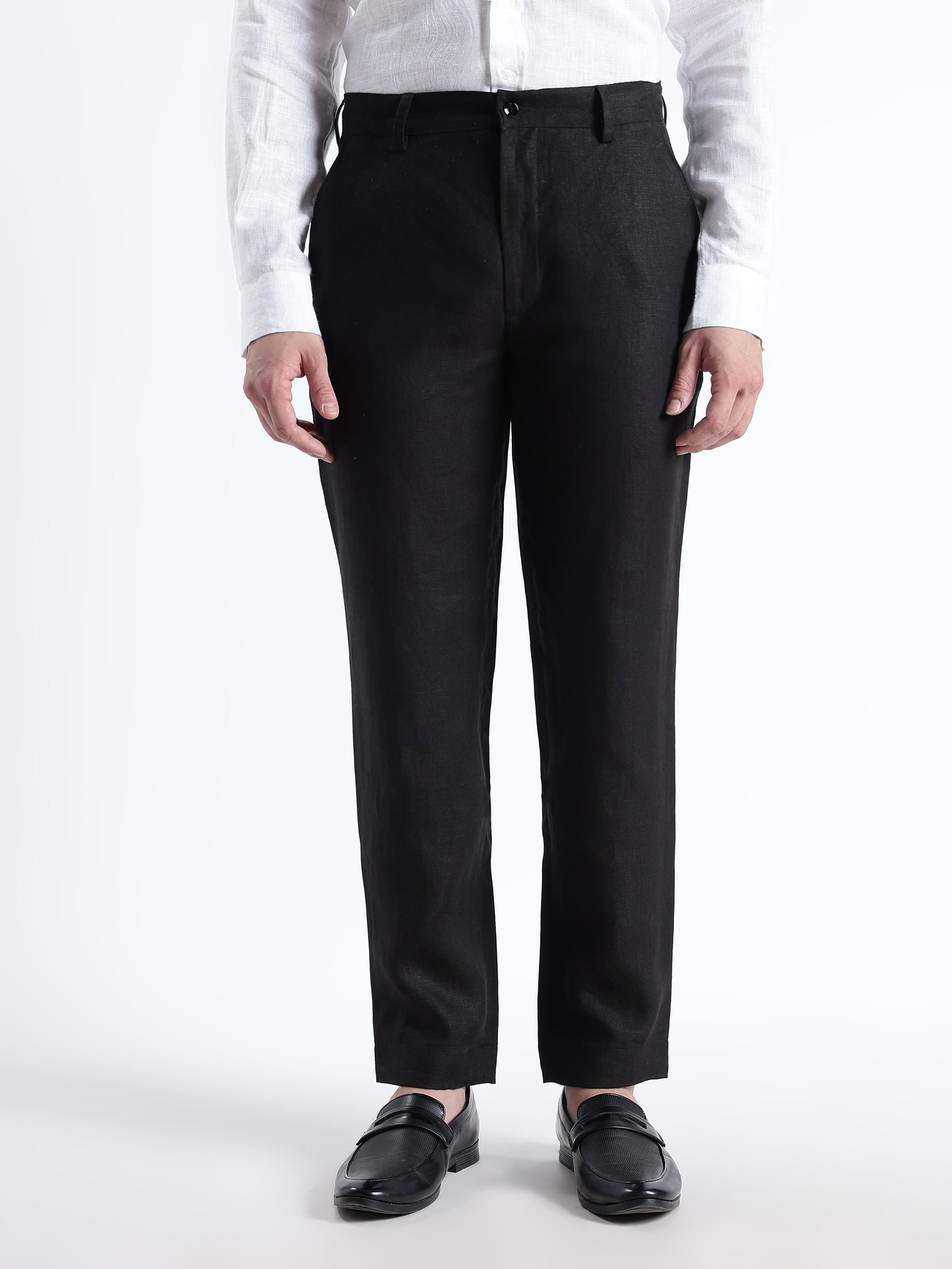 Atelier – Premium Tailored Luxe Linen Tuxedo Trousers – Noiré