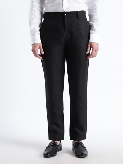 Atelier – Premium Tailored Luxe Linen Tuxedo Trousers – Noiré